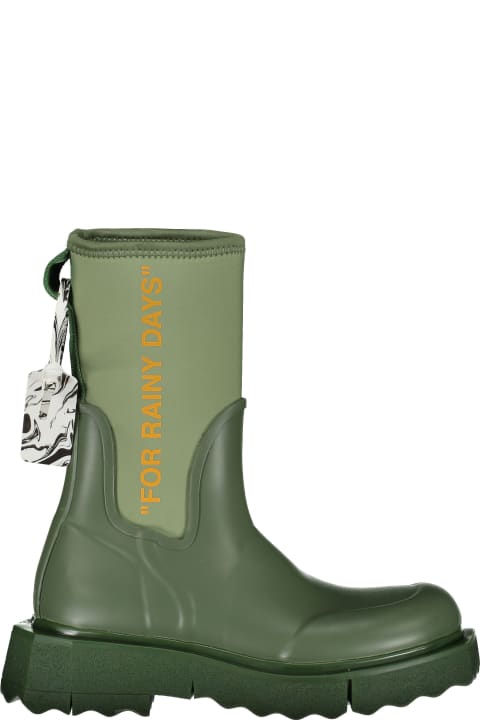Boots for Women Off-White Rubber And Neoprene Rain Boots