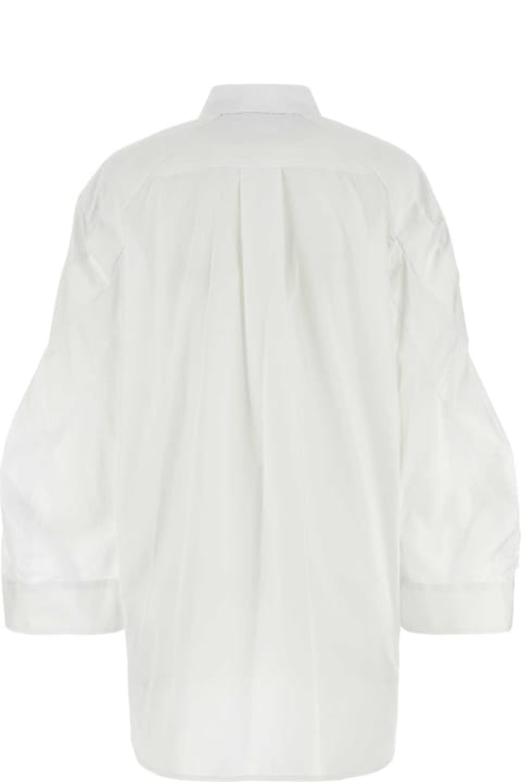 ウィメンズ新着アイテム Sacai White Poplin Thomas Mason Shirt Dress