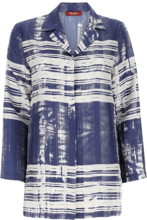 'S Max Mara Clothing for Women 'S Max Mara Printed Silk Oversize Franca Shirt