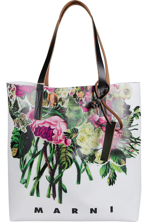 Marni Bags for Women Marni Logo Floral Printed Tote