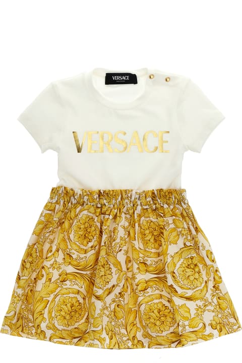 Sale for Baby Girls Versace 'barocco' Logo Dress