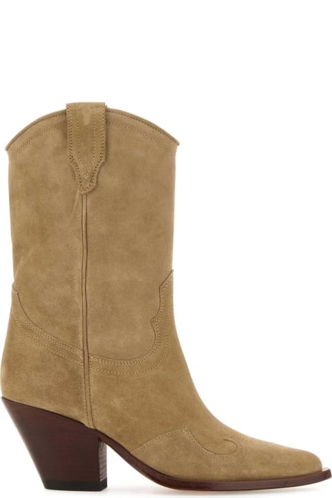 Sonora Shoes for Women Sonora Cappuccino Suede Santa Clara Ankle Boots
