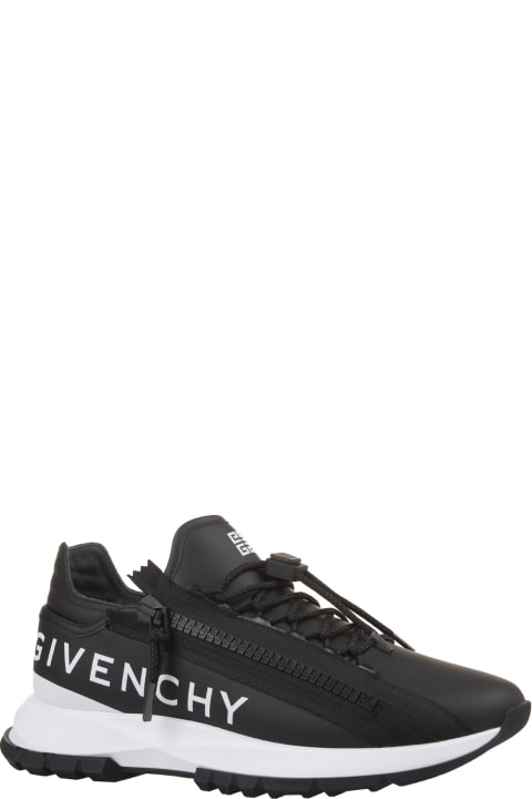 Givenchy for Men Givenchy Specter Running Sneakers In Black Leather With Zip