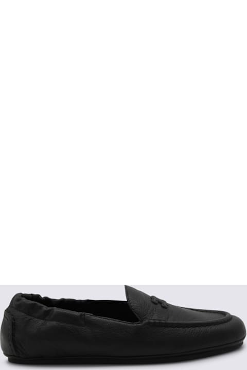 Celine Black Leather Loafers