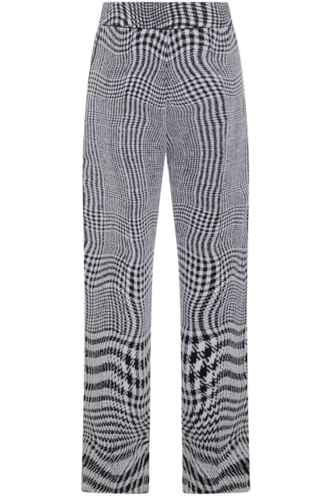 Burberry Sale for Women Burberry Wraped Houndstooth Jacquard Wide-leg Trousers