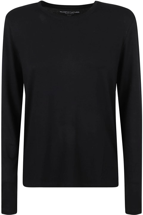 Majestic Filatures Clothing for Women Majestic Filatures Majestic T-shirts And Polos Black
