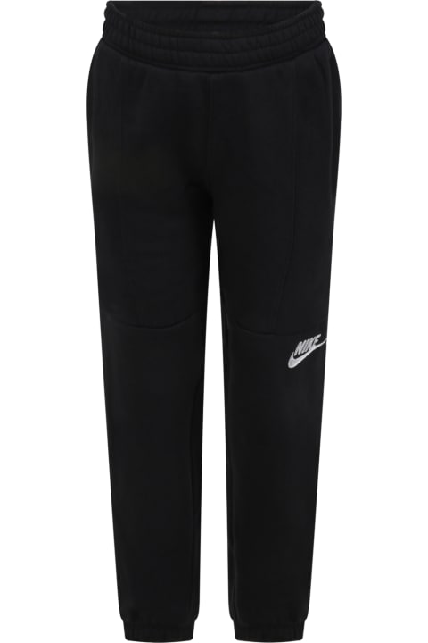 Nike Bottoms for Boys Nike Black Sweatpants For Boy With Double Logo