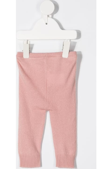 Bottoms for Baby Girls Bonpoint Faded Pink Cashmere Leggings