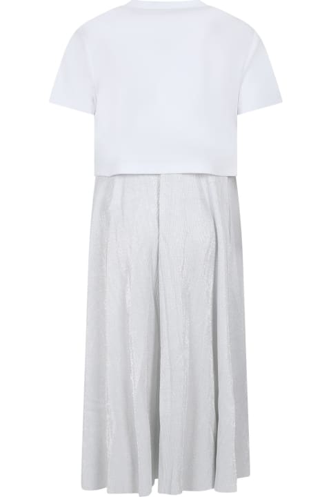 Dresses for Girls DKNY Casual White Dress For Girl With Logo