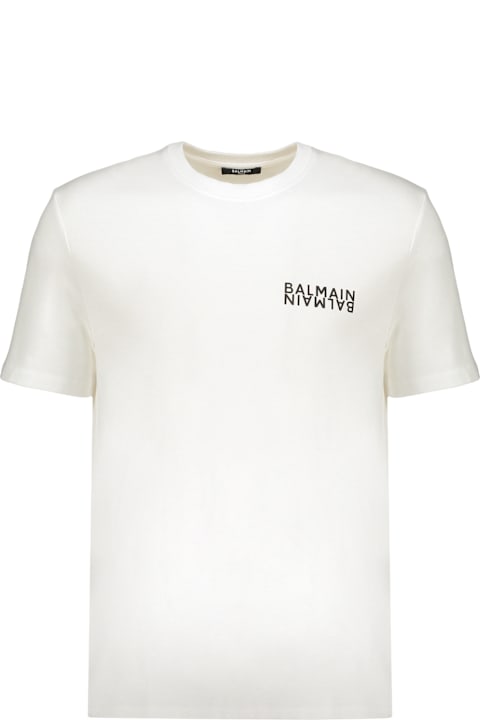 Homeware Balmain White Comfortable T-shirt With Casual Logo