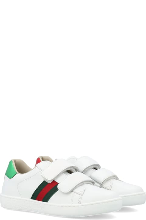 Shoes for Boys Gucci Ace Leather Sneaker