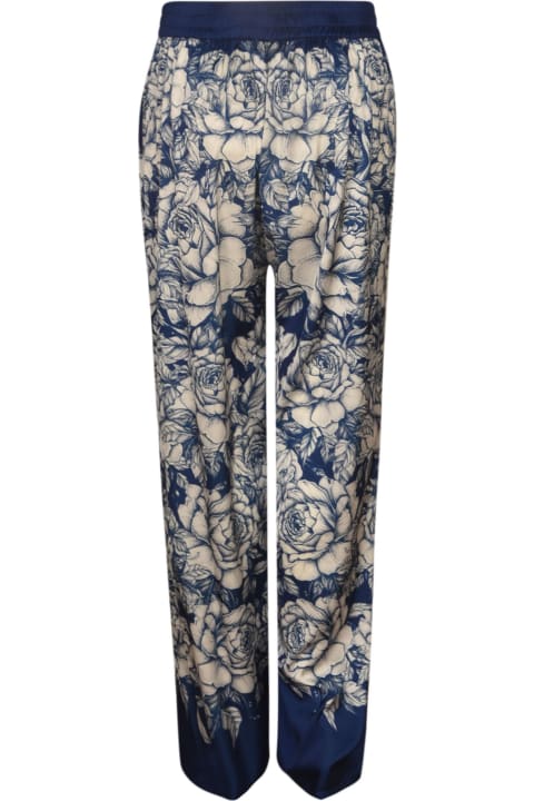 Fashion for Women Blugirl Elastic Waist Floral Print Trousers
