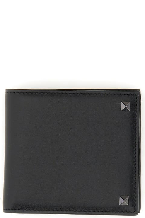 Valentino Garavani Accessories for Men Valentino Garavani Rockstud Calfskin Wallet