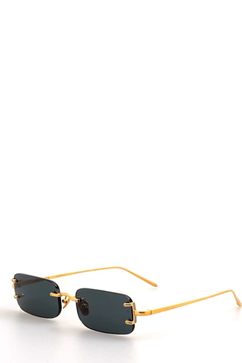 Linda Farrow for Kids Linda Farrow Taylor - Yellow Gold / Green Lens Sunglasses