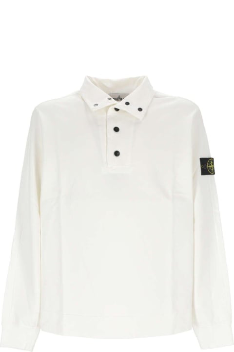Shirts for Men Stone Island Long-sleeved Polo Shirt