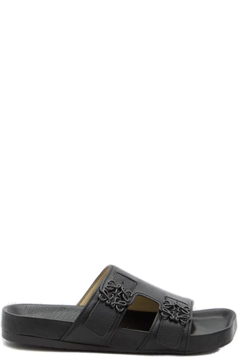 Fashion for Women Loewe Logo-plaque Slip-on Sandals