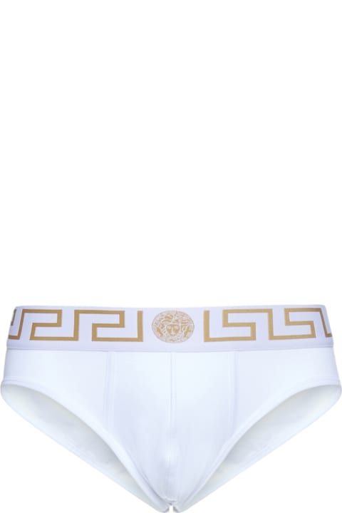Versace Underwear for Men Versace White Stretch Cotton Brief Set