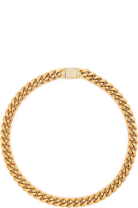 Darkai قلادات معدنية لـ القسم الرجالي Darkai Gold Cuban Choker