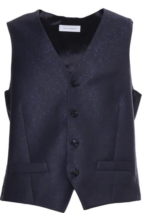 Luigi Bianchi Mantova Coats & Jackets for Men Luigi Bianchi Mantova Blue Vest