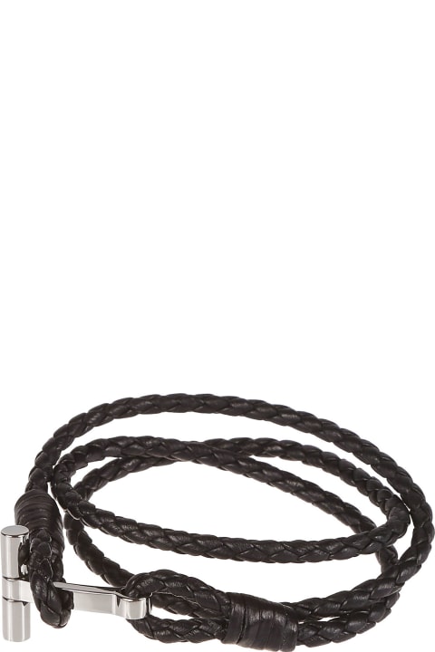メンズ Tom Fordのブレスレット Tom Ford T Wrap Woven Bracelet