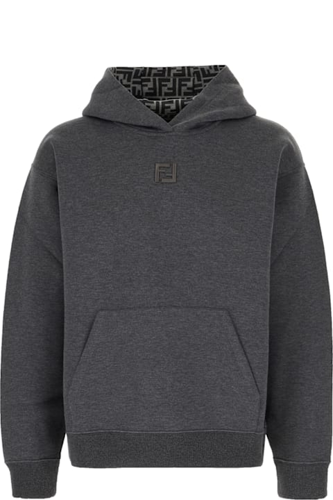 Clothing for Men Fendi Dark Grey Cotton Blend Sweatshirt