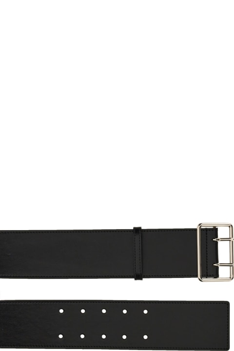 Belts for Women Alexander McQueen Black And Silver Military Belt