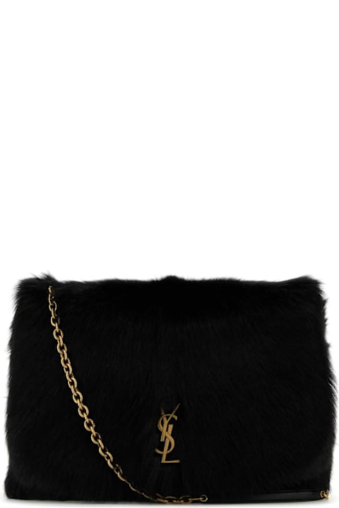 Saint Laurent Black Shearling Jamie 4.3 Shoulder Bag