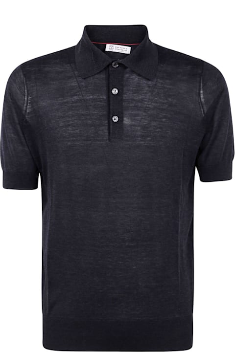 Brunello Cucinelli for Kids Brunello Cucinelli Short-sleeved Fine-knit Polo Shirt