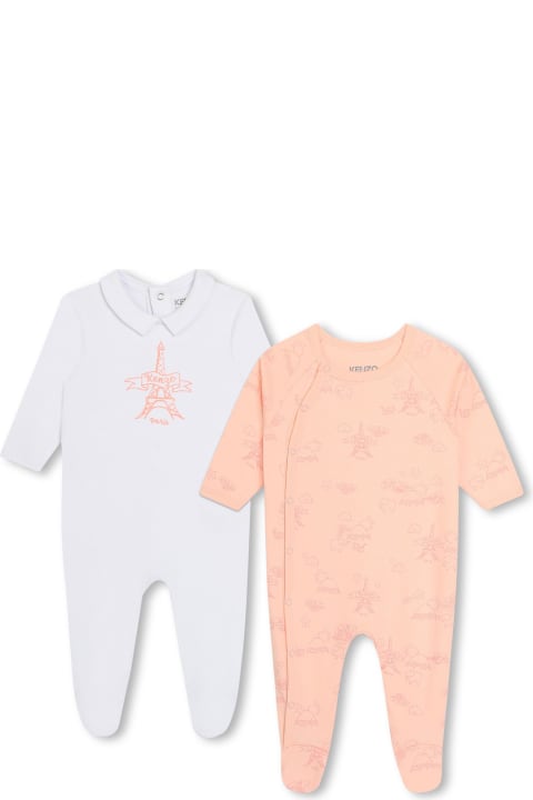 Kenzo Kids Bodysuits & Sets for Baby Girls Kenzo Kids Set Tutina Con Stampa