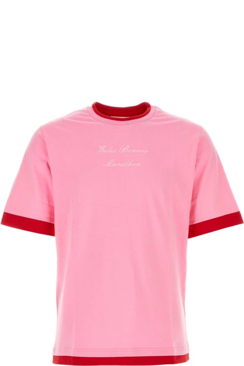 Wales Bonner Topwear for Men Wales Bonner Pink Cotton Marathon T-shirt