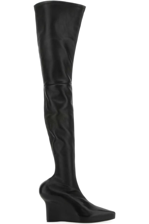 ウィメンズのセール Givenchy Black Nappa Leather Show Boots