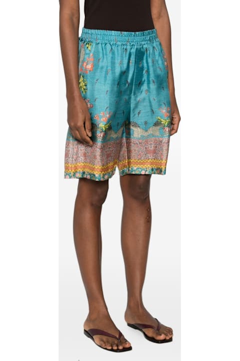 Pierre-Louis Mascia for Men Pierre-Louis Mascia Printed Silk Shorts
