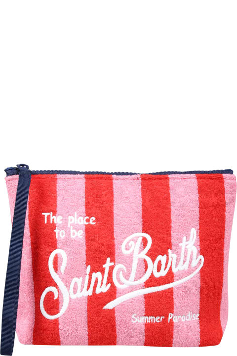 ガールズ アクセサリー＆ギフト MC2 Saint Barth Red Clutch Bag For Girl With Logo