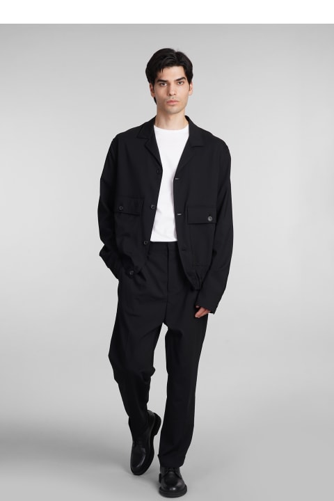 Coats & Jackets for Men Mauro Grifoni Casual Jacket In Black Wool