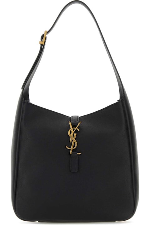 Saint Laurent Black Leather Small Le 5 ã  7 Soft Shoulder Bag