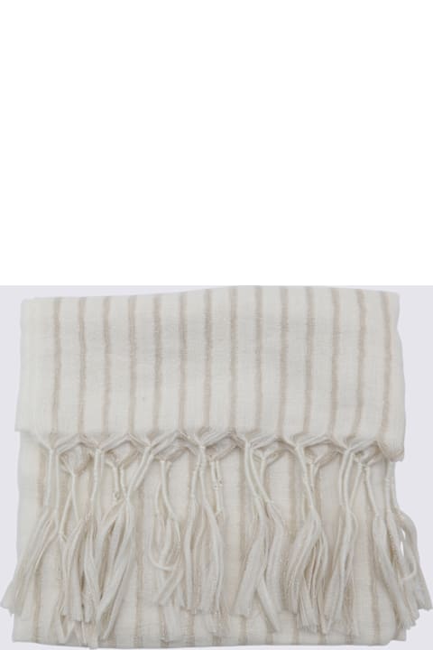 Scarves & Wraps for Women Brunello Cucinelli White Wool Scarves