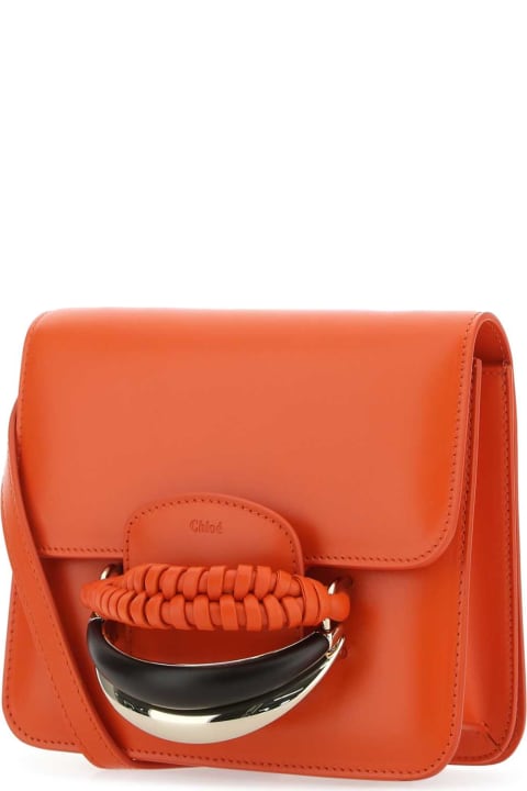Sale for Women Chloé Orange Leather Kattie Clutch