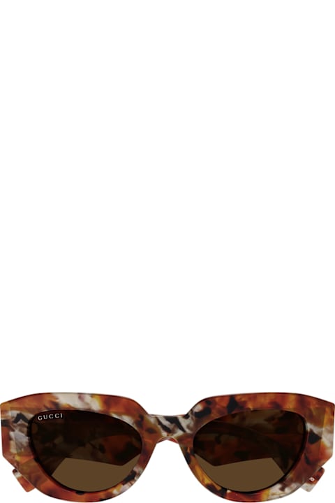 Gucci Eyewear لـ Kids Gucci Eyewear Gucci Gg2007s Linea Re-ace 002 Havana Brown Sunglasses