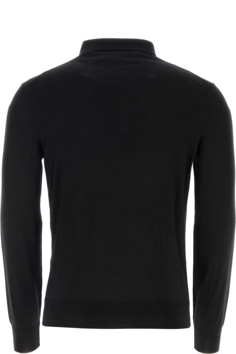 Tom Ford Clothing for Men Tom Ford Black Cotton Polo Shirt