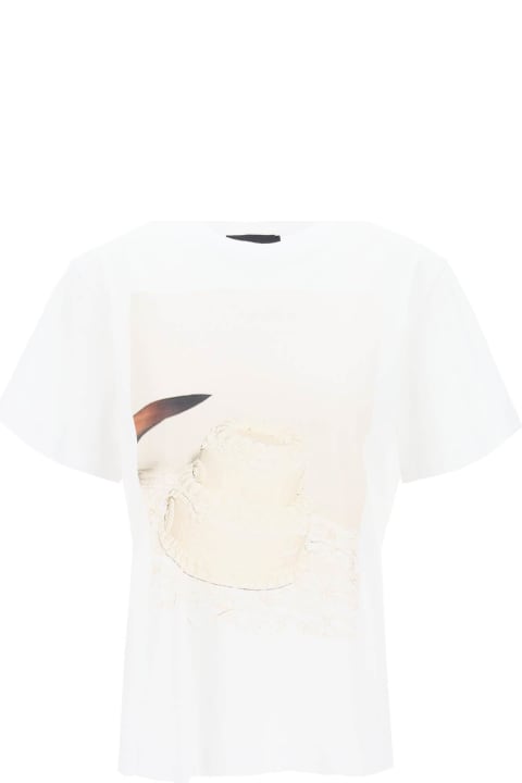 Simone Rocha Topwear for Women Simone Rocha Cutting Cake Crew-neck T-shirt