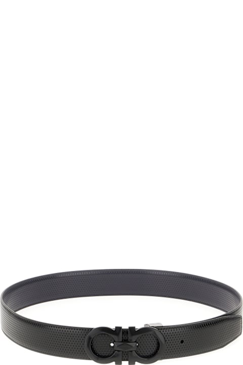 Ferragamo Belts for Men Ferragamo Black Leather Belt