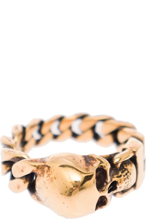 Alexander McQueen Jewelry for Men Alexander McQueen Skull Chain Ring