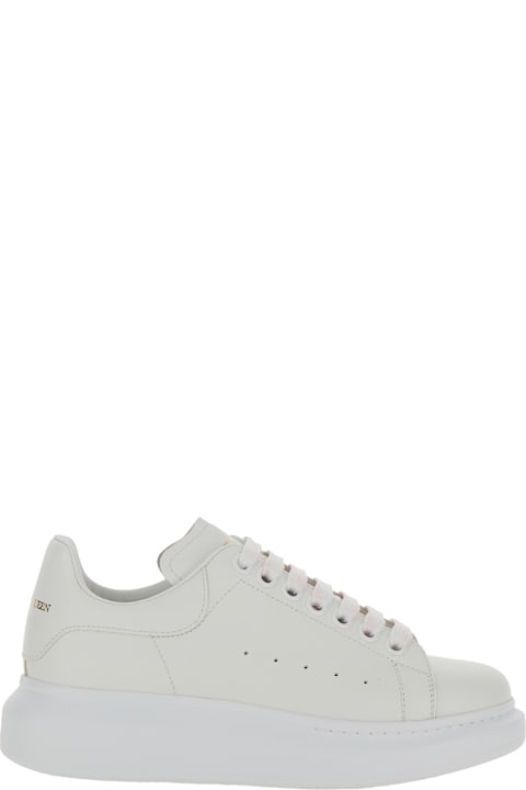 Shoes for Women Alexander McQueen White Sneakers With Logo On The Tongue And Logo Lettering On The Rear In Leather Woman
