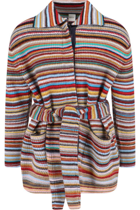 Paul Smith سترات لـ القسم الرجالي Paul Smith Belt Detail Sweater