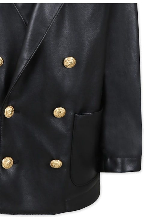 Balmain Coats & Jackets for Girls Balmain Blazer In Pelle Sintetica