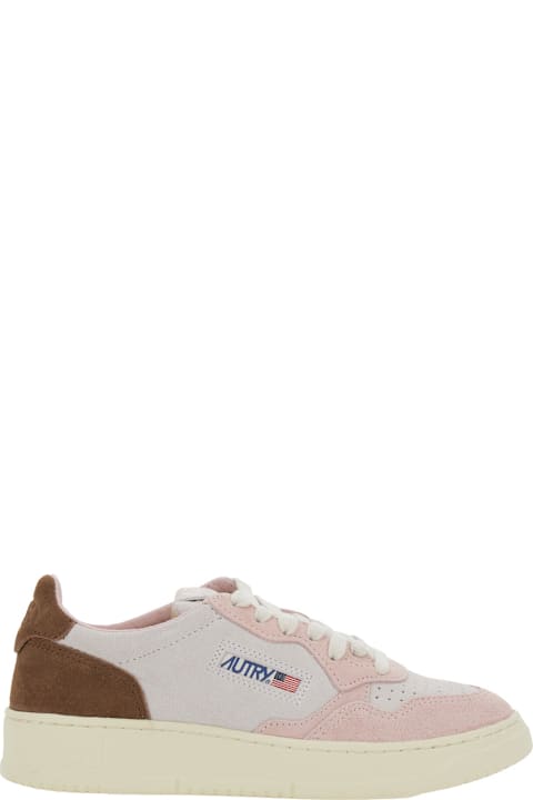 Homeware Autry 
medalist
 Multicolor Low Top Sneakers With Logo Detail In Leather And Suede Woman