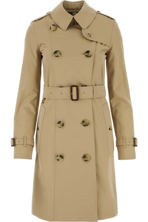 Coats & Jackets for Women Burberry Beige Gabardine Heritage Chelsea Trench Coat