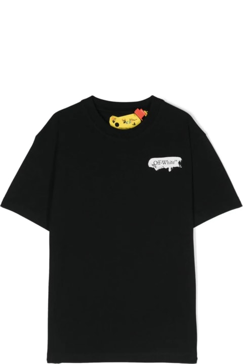 Off-White for Kids Off-White Off White T-shirts And Polos Black