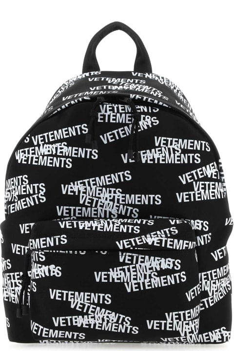 Bags Sale for Men VETEMENTS Black Nylon Backpack