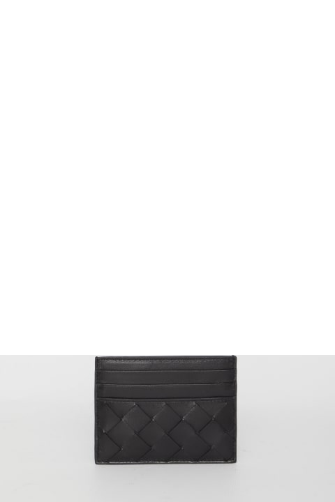 Bottega Veneta Wallets for Women Bottega Veneta Black Leather Cardholder